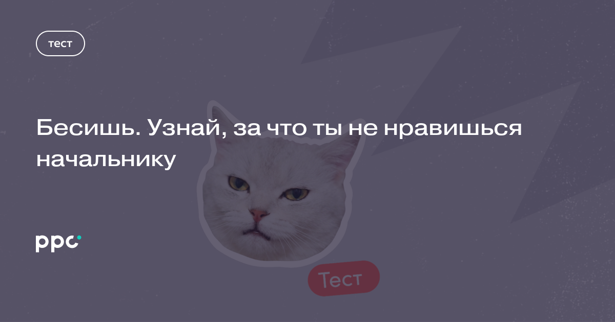 Бесишь. Узнай, за что ты не нравишься начальнику