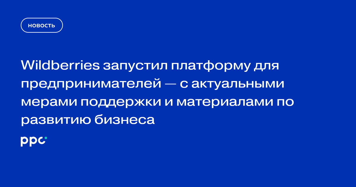 Wildberries запустил платформу для предпринимателей — с актуальными мерами поддержки и материалами по развитию бизнеса