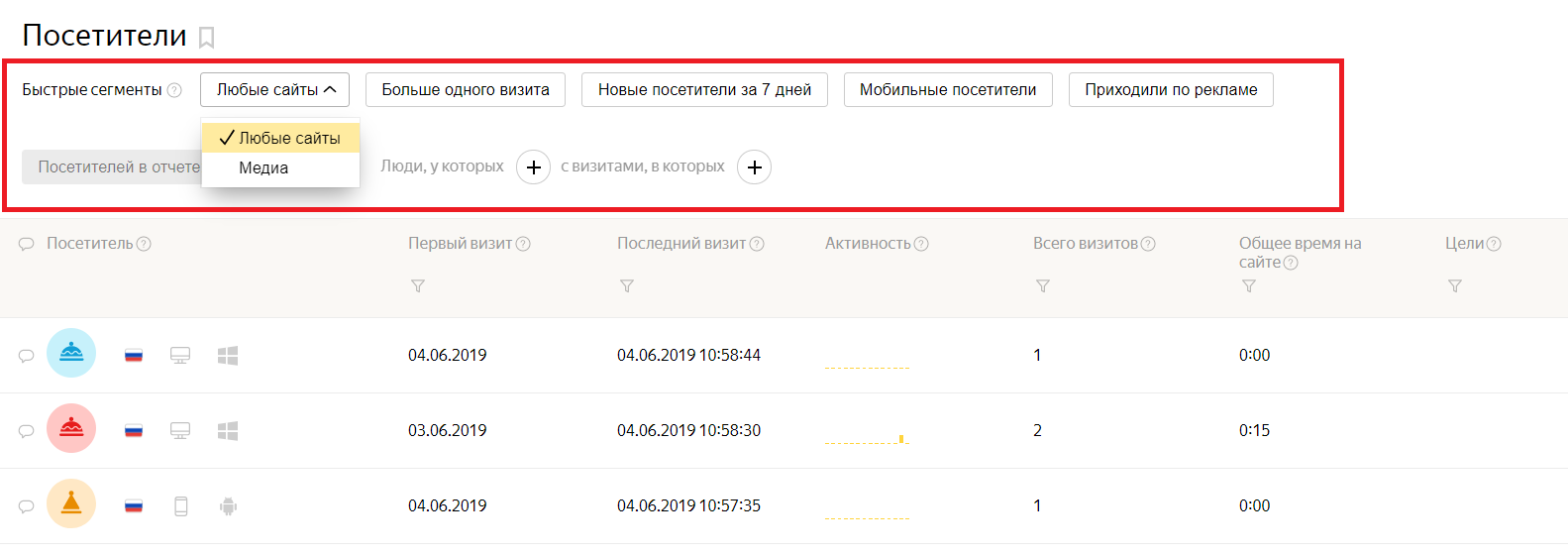 сегменты