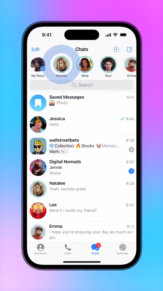 Stories Telegram