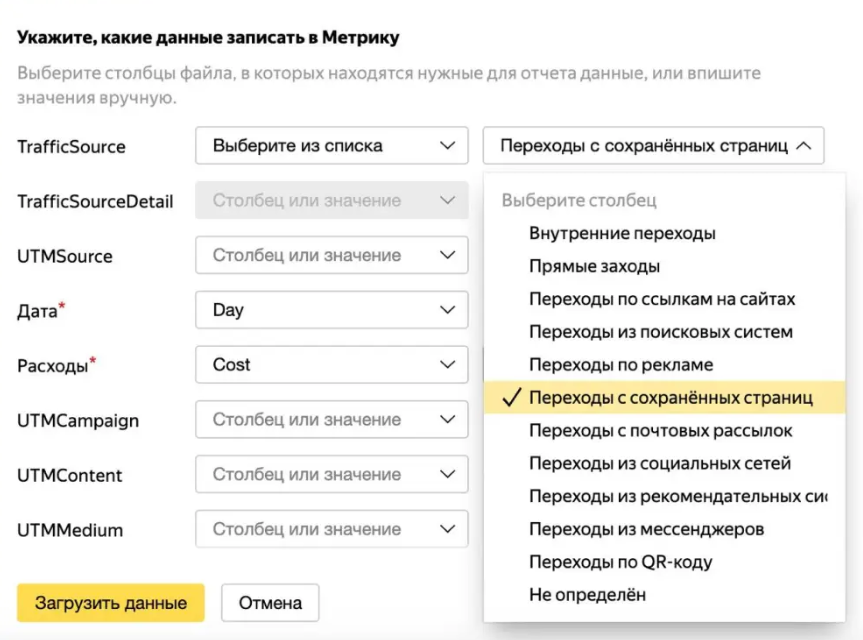 Как вручную загружать в Метрику расходы по всем источникам трафика - отчет «Источники, расходы и ROI»