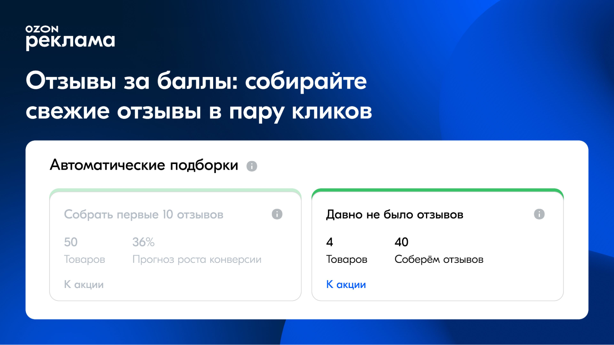 Отзывы за баллы - как настроить селлеру Озона