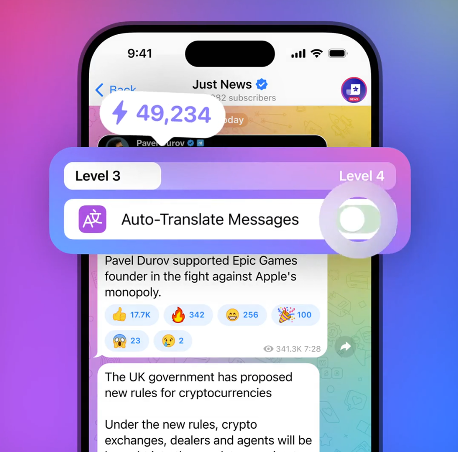 автоперевод в телеграм