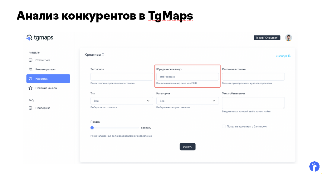 анализ конкурентов тг мепс