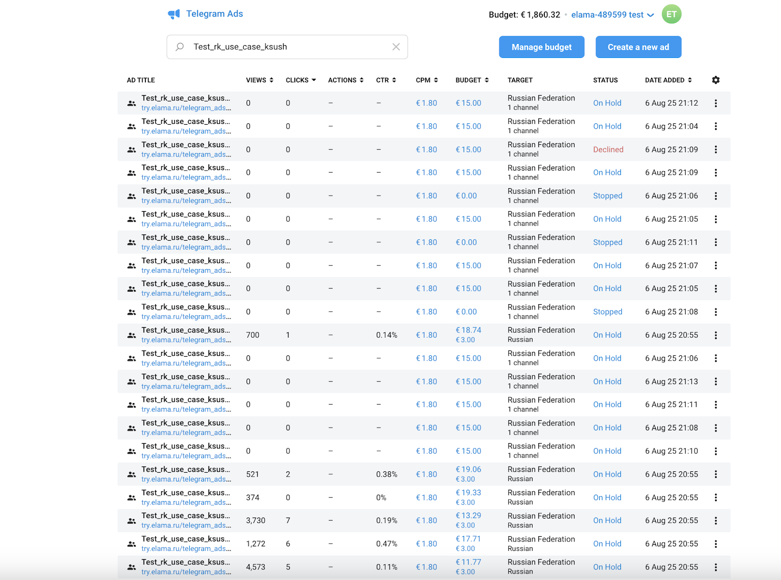 тг эдс интерфейс