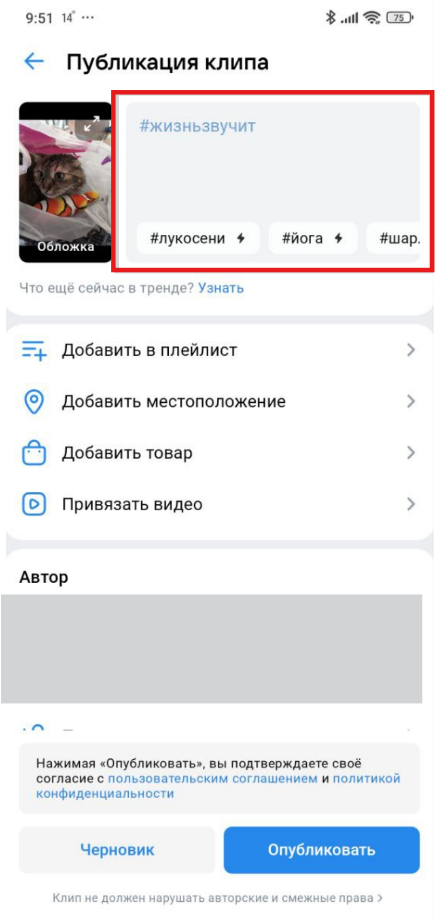 Источник: скриншот интерфейса приложения ВКонтакте хештеги вк тренды