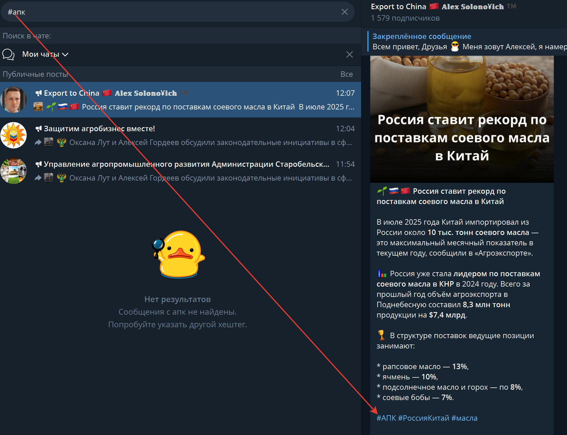 хештеги в телеграм