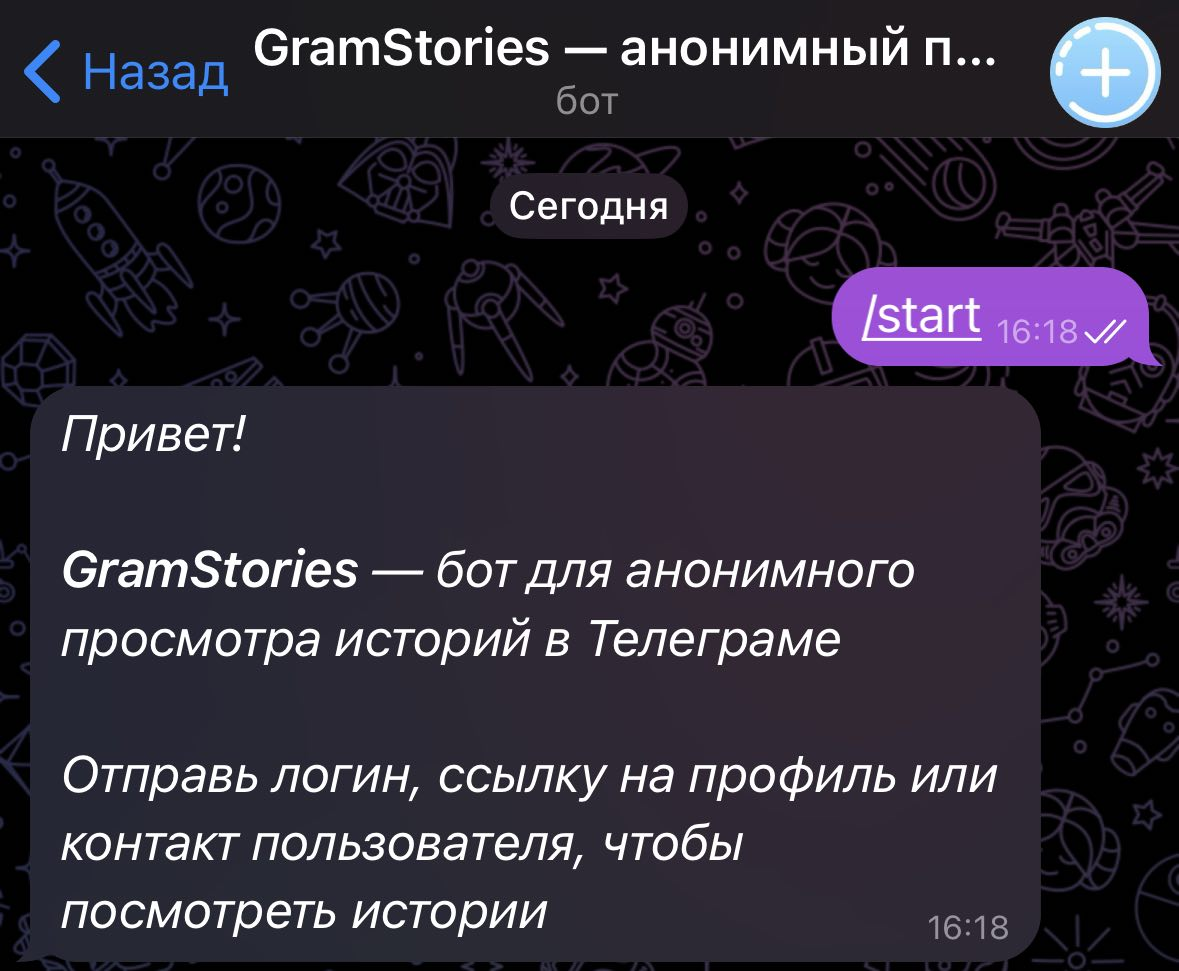бот для просмотра историй телеграмм