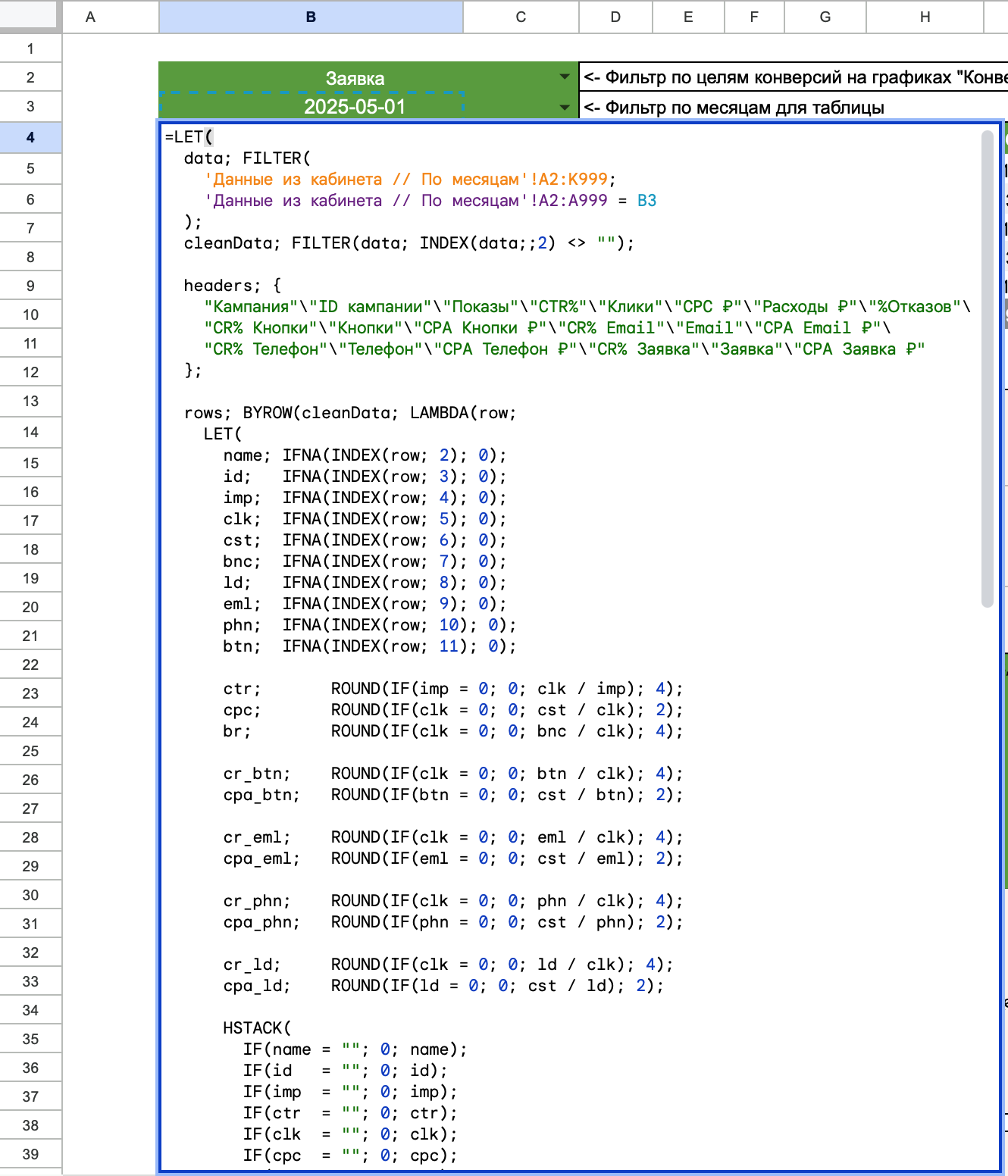 Источник: Google Таблицы
