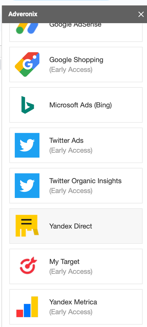 Источник: Google Таблицы, расширение Adveronix