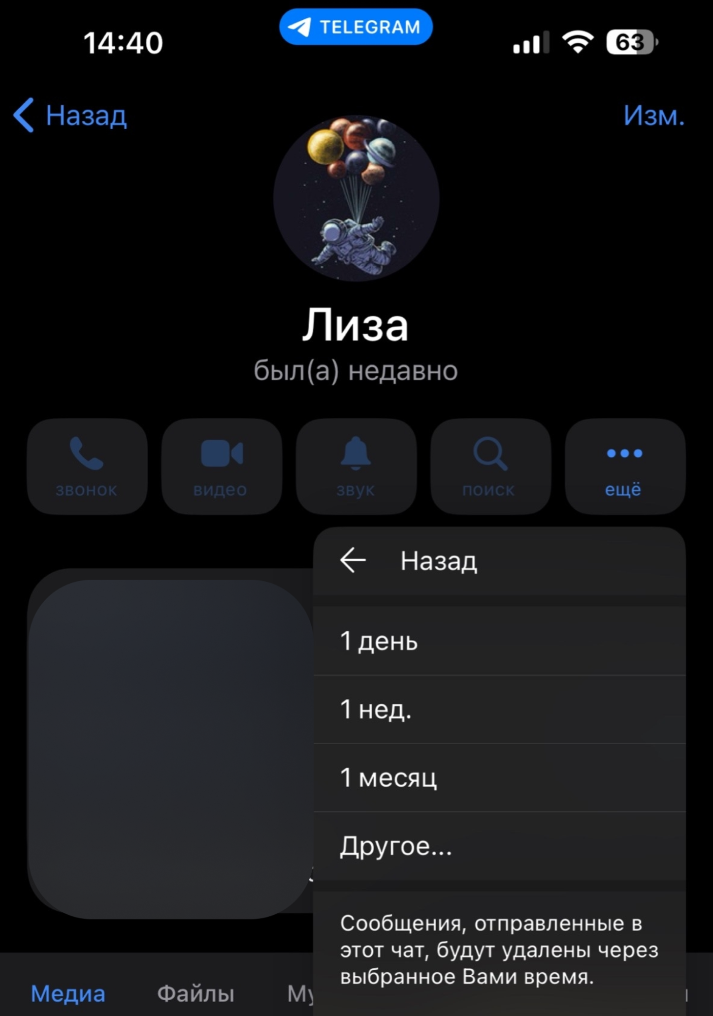 автоудаление сообщений в Телеграмме