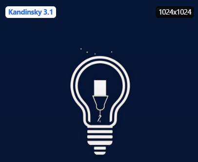 Kandinsky: логотип по русскоязычному промпту