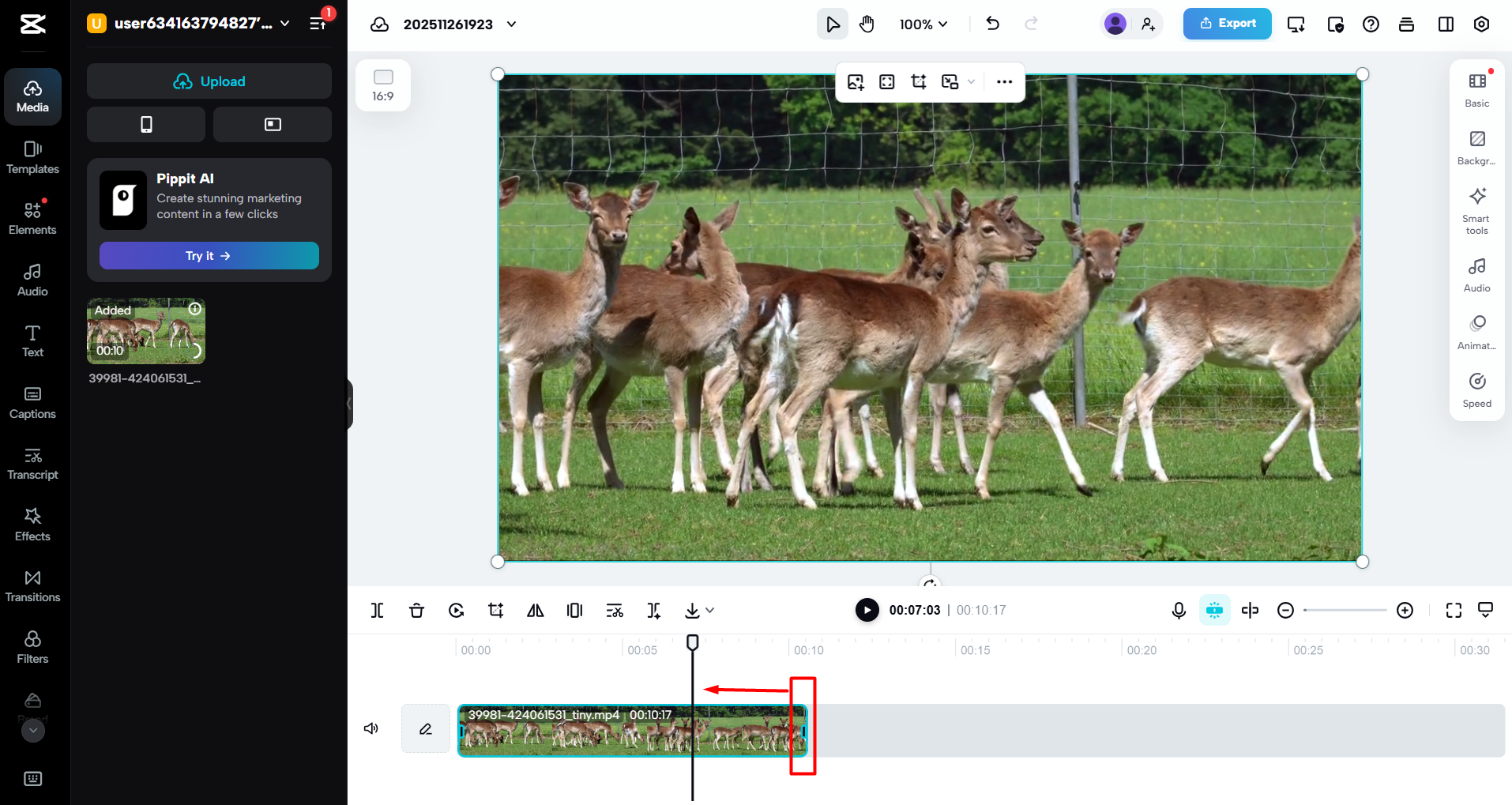 Источник: скриншот интерфейса CapCut