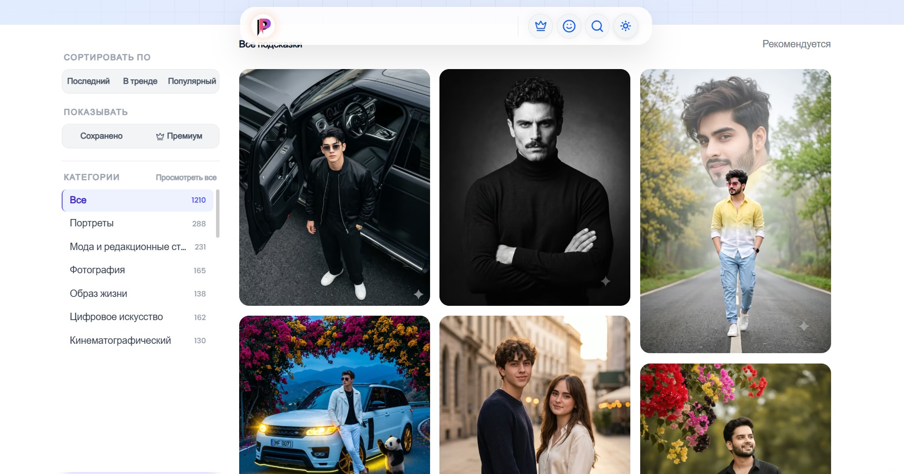 Источник: скриншот сервиса PromptPlum