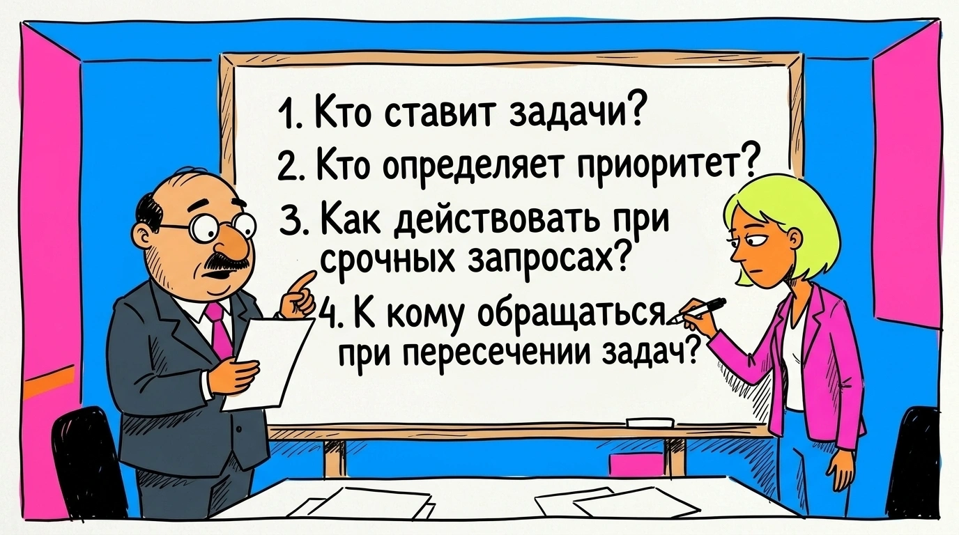 Пример: начальник настраивает культуру общения в команде, чтобы решить конфликт между отделами