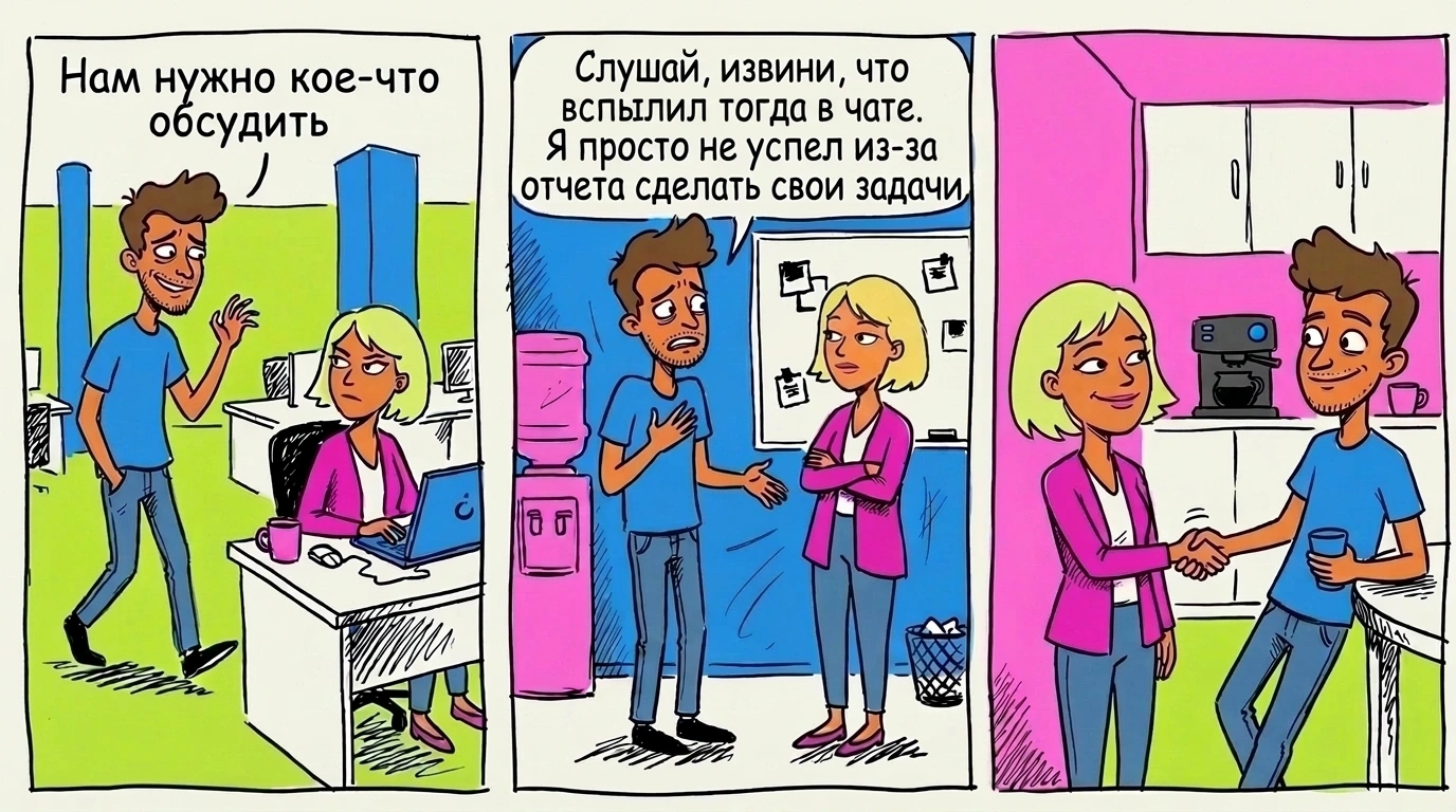 Пример применения навыков конструктивного разрешения разногласий