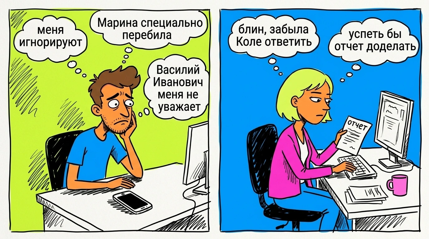 Пример причины конфликтов на работе